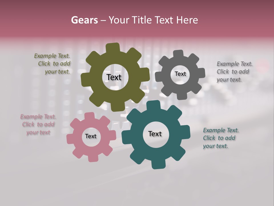 Equalizer Acoustic Button PowerPoint Template