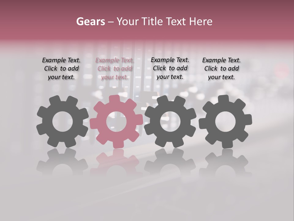 Equalizer Acoustic Button PowerPoint Template