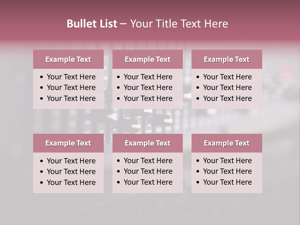 Equalizer Acoustic Button PowerPoint Template