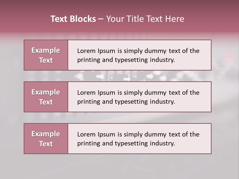 Equalizer Acoustic Button PowerPoint Template