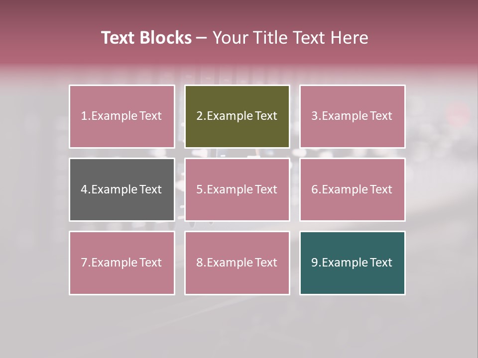 Equalizer Acoustic Button PowerPoint Template