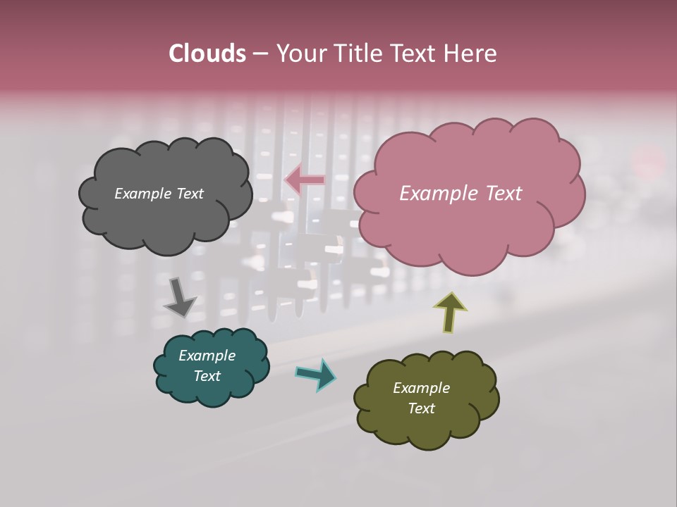 Equalizer Acoustic Button PowerPoint Template