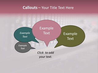Equalizer Acoustic Button PowerPoint Template
