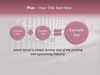 Equalizer Acoustic Button PowerPoint Template
