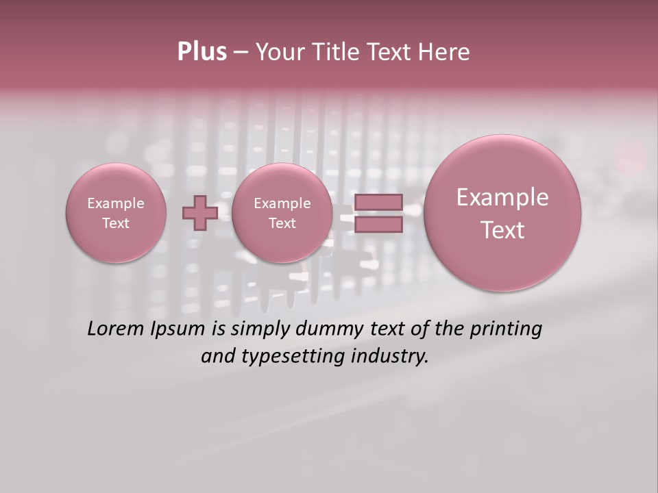 Equalizer Acoustic Button PowerPoint Template