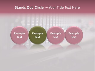Equalizer Acoustic Button PowerPoint Template