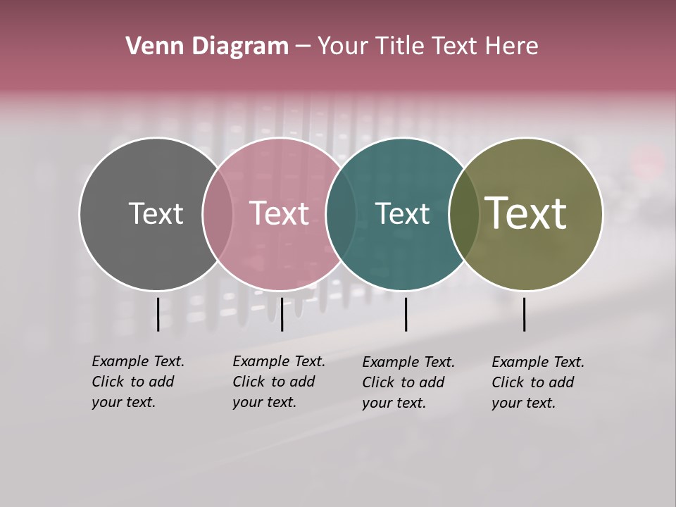 Equalizer Acoustic Button PowerPoint Template