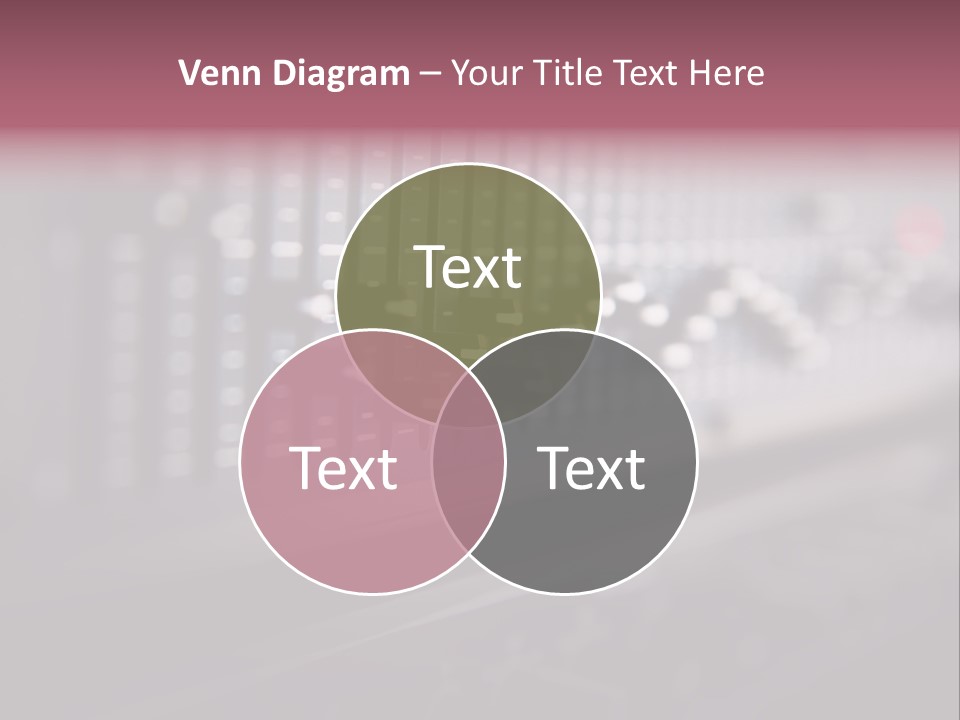 Equalizer Acoustic Button PowerPoint Template