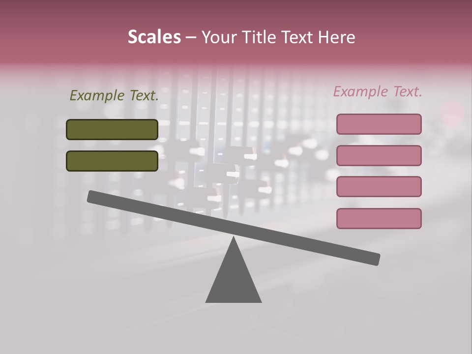Equalizer Acoustic Button PowerPoint Template