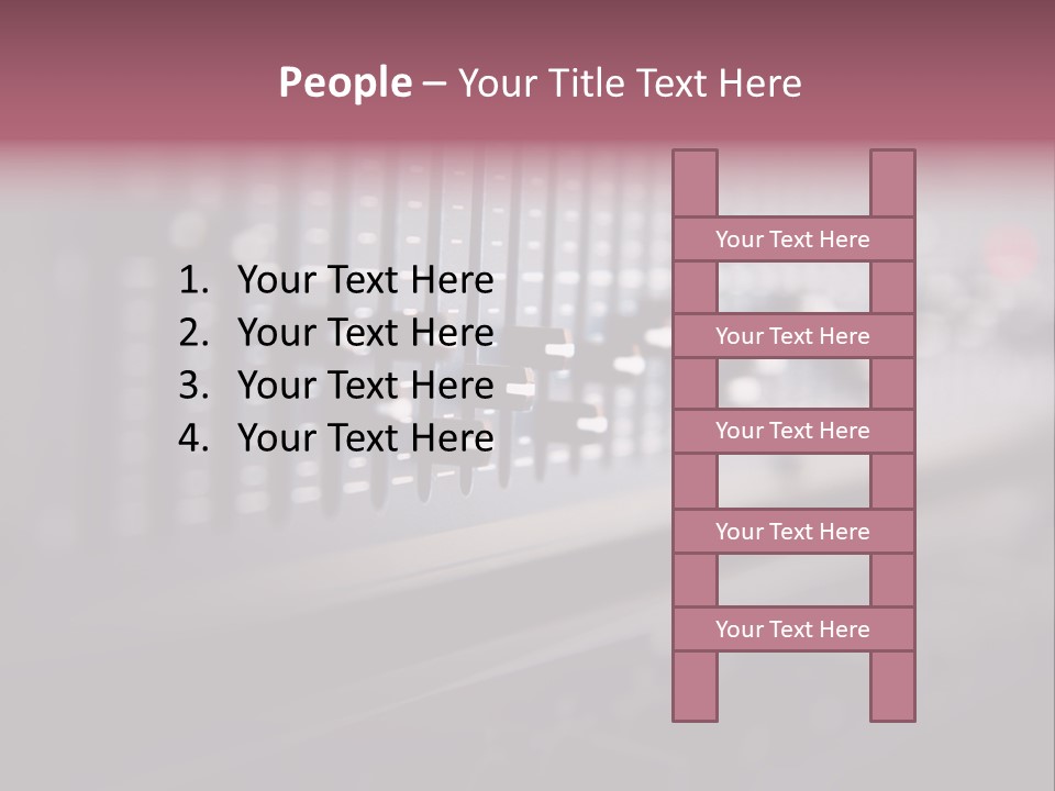 Equalizer Acoustic Button PowerPoint Template