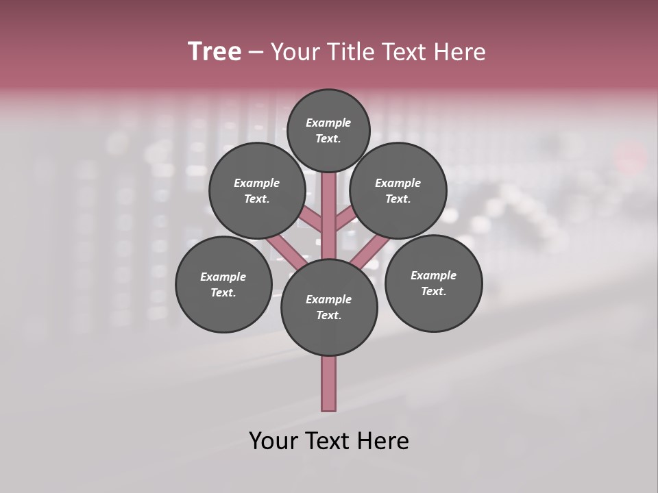Equalizer Acoustic Button PowerPoint Template