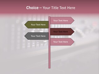 Equalizer Acoustic Button PowerPoint Template