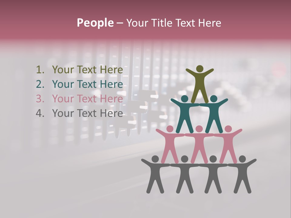 Equalizer Acoustic Button PowerPoint Template