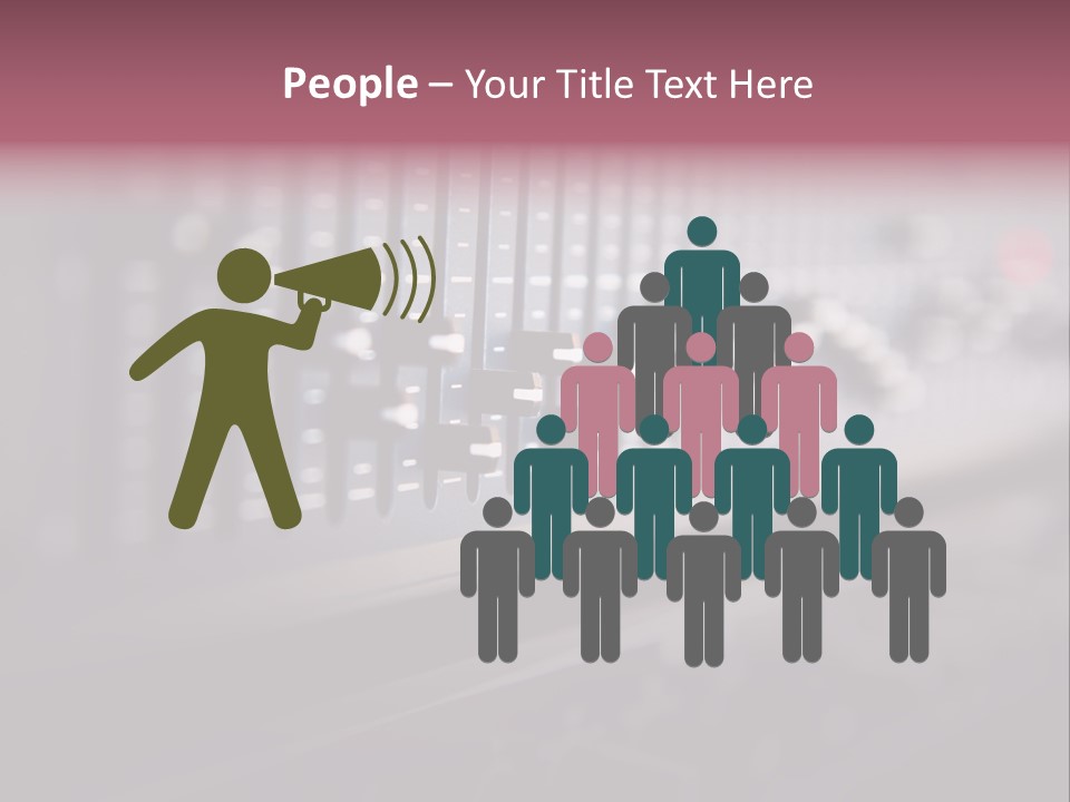 Equalizer Acoustic Button PowerPoint Template