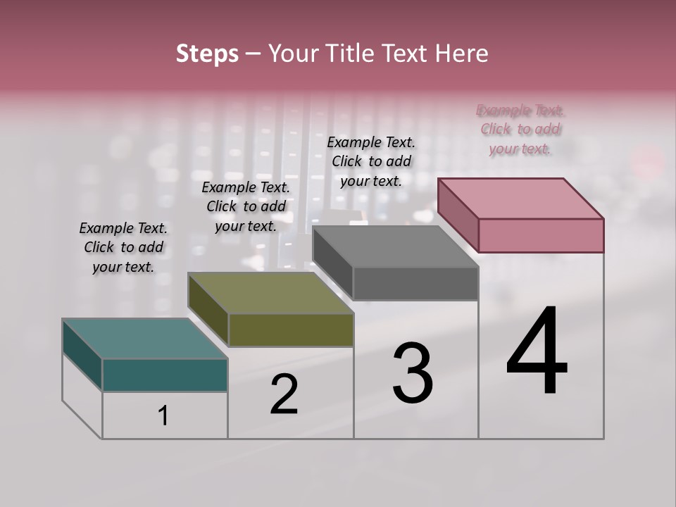 Equalizer Acoustic Button PowerPoint Template