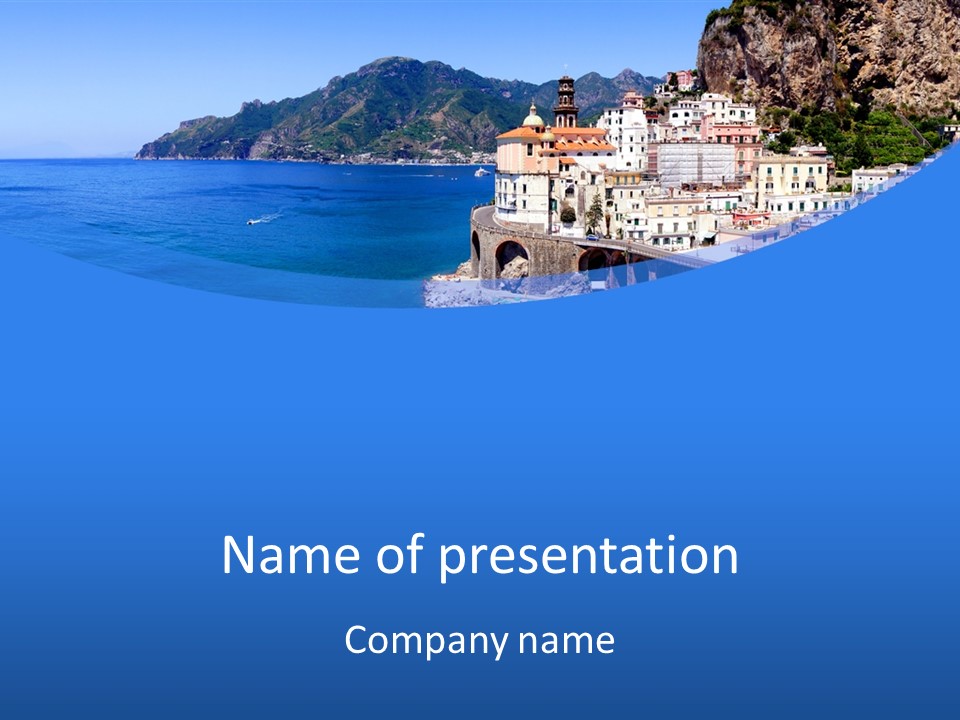 Scene European Campania PowerPoint Template