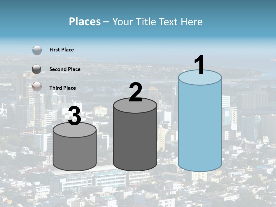 Aerial City Buildings PowerPoint Template