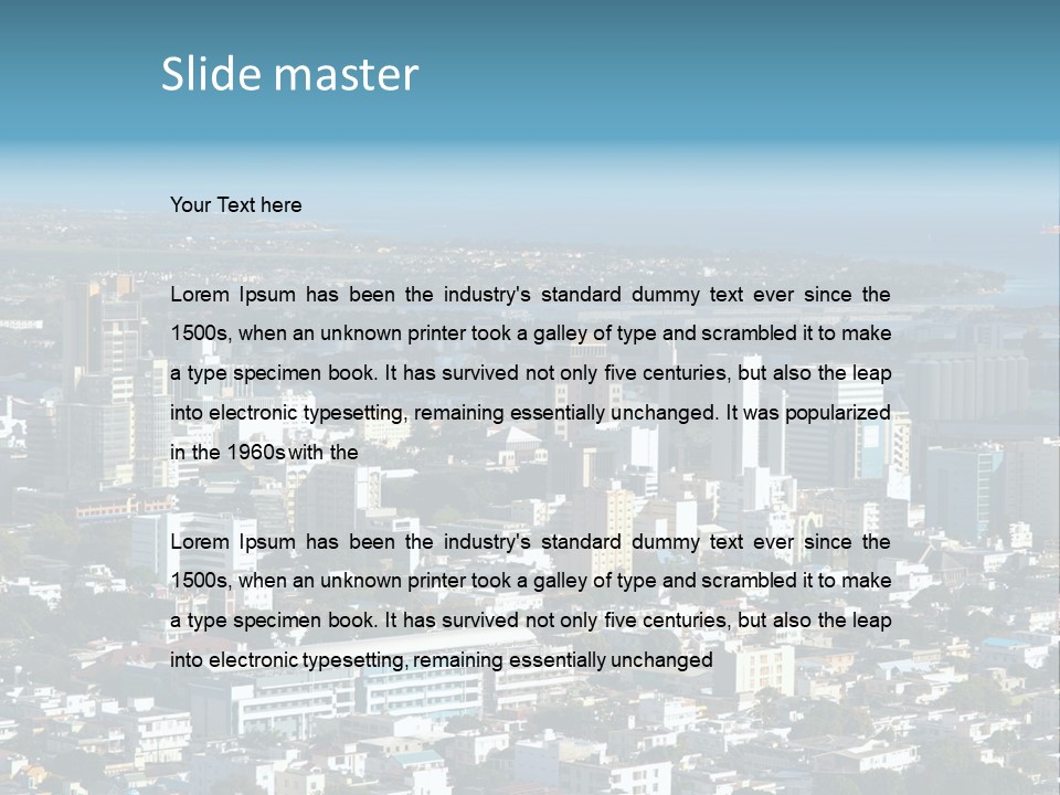 Aerial City Buildings PowerPoint Template