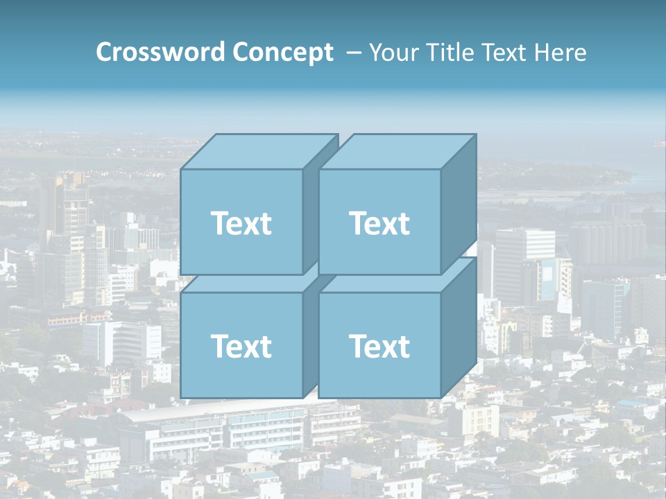 Aerial City Buildings PowerPoint Template