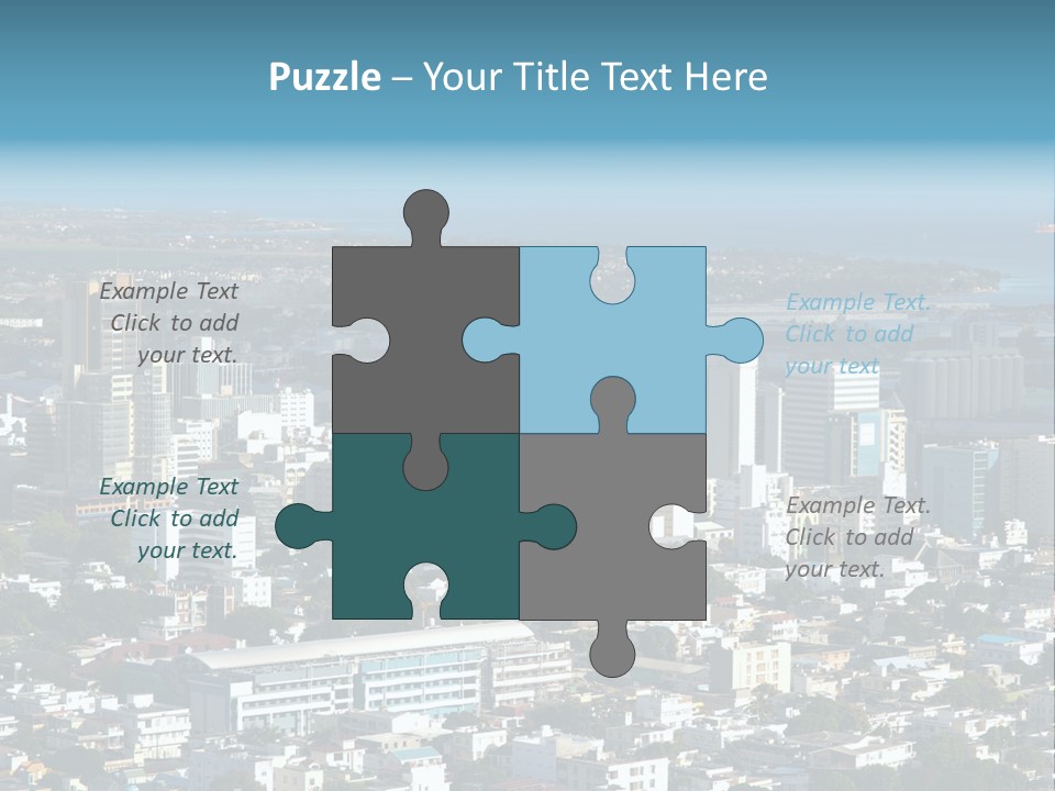 Aerial City Buildings PowerPoint Template