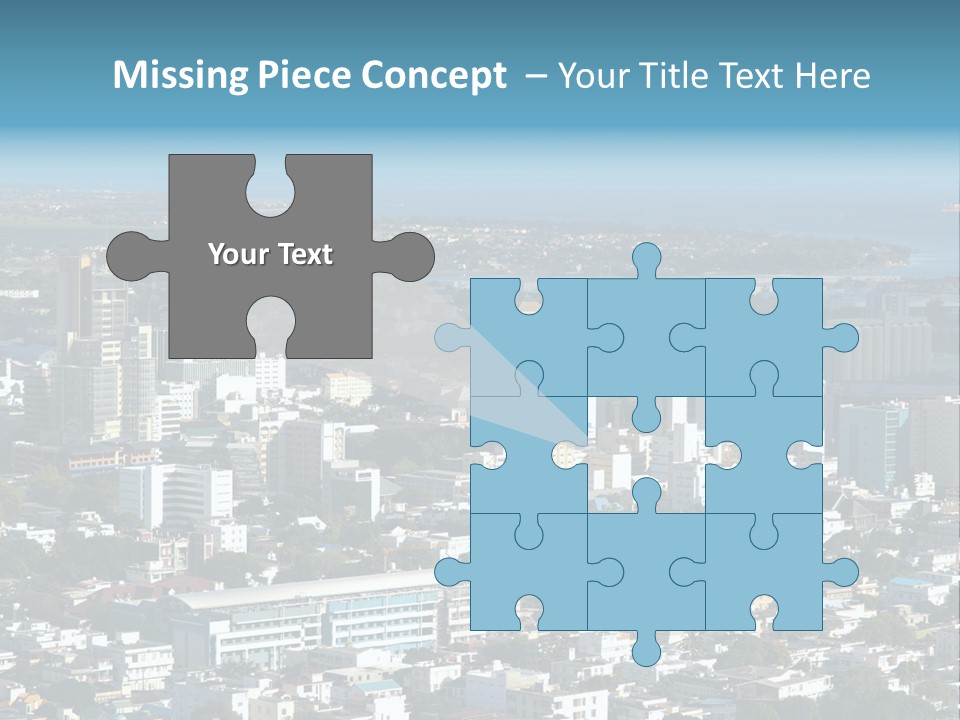 Aerial City Buildings PowerPoint Template