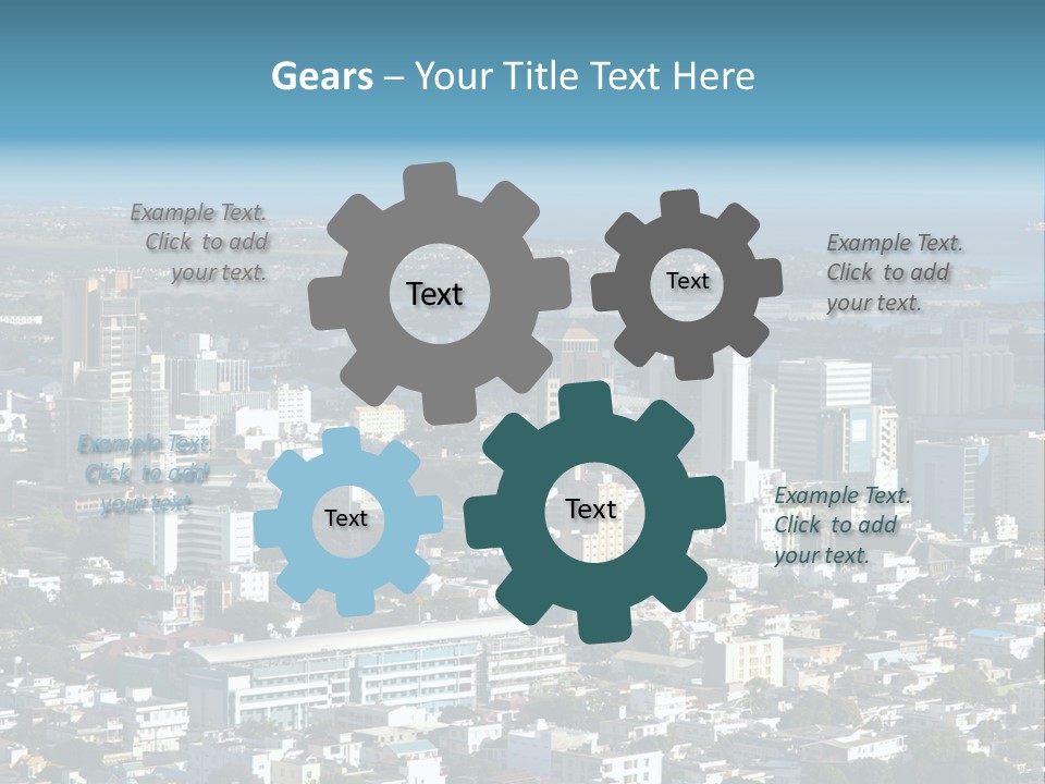 Aerial City Buildings PowerPoint Template