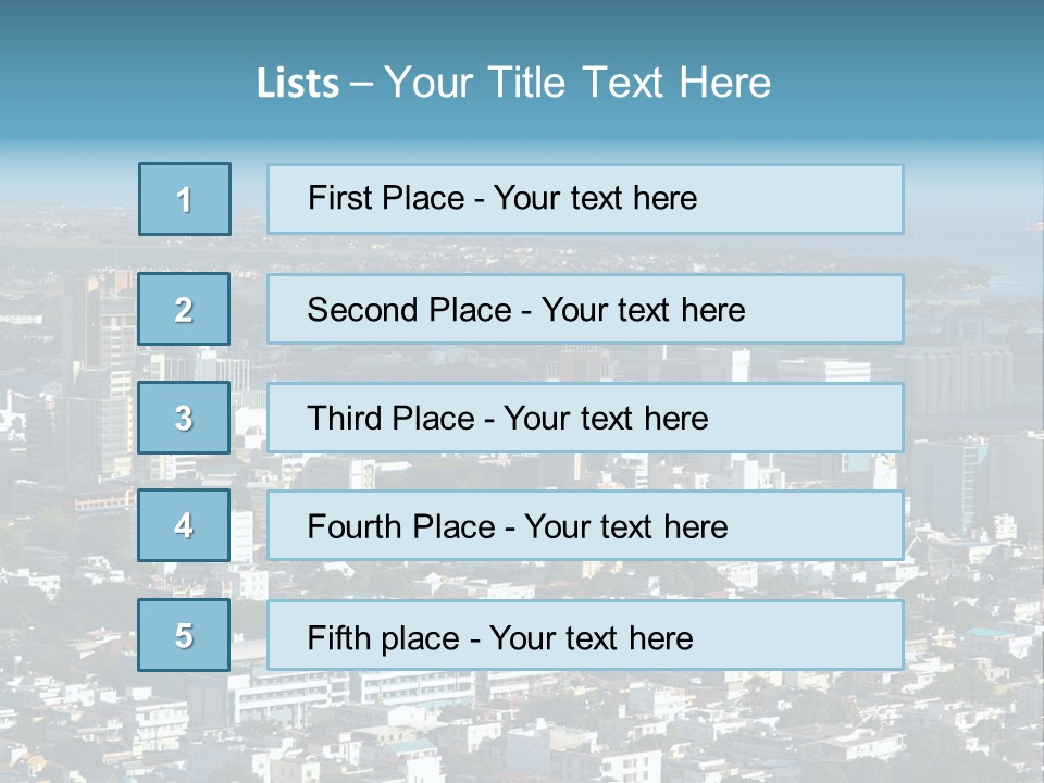 Aerial City Buildings PowerPoint Template