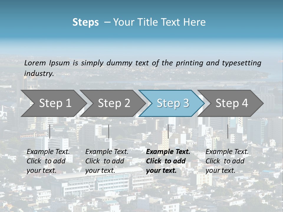 Aerial City Buildings PowerPoint Template