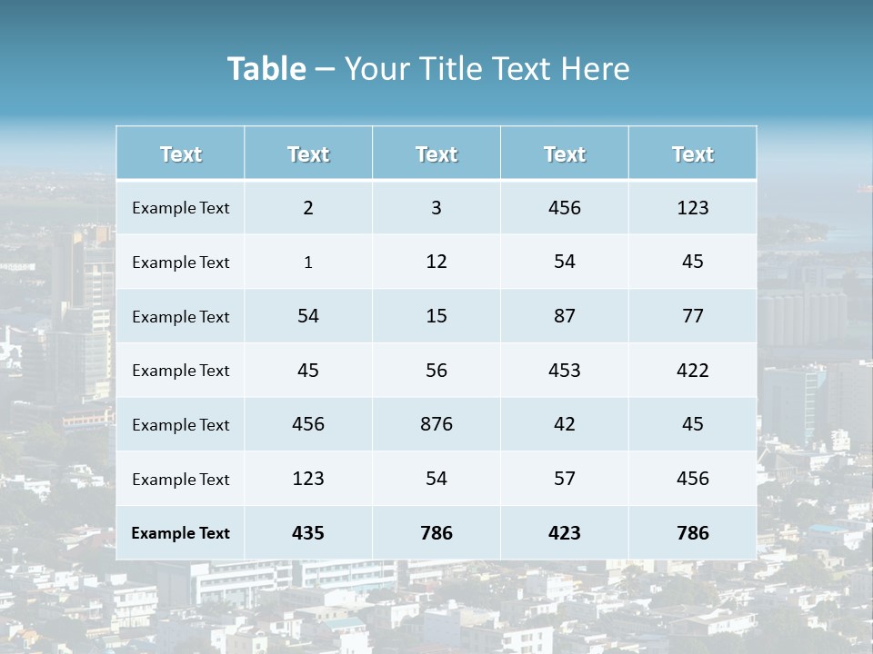Aerial City Buildings PowerPoint Template