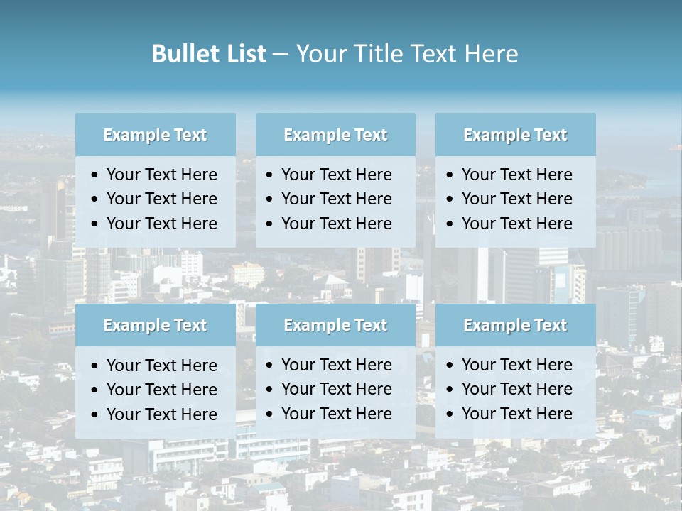 Aerial City Buildings PowerPoint Template
