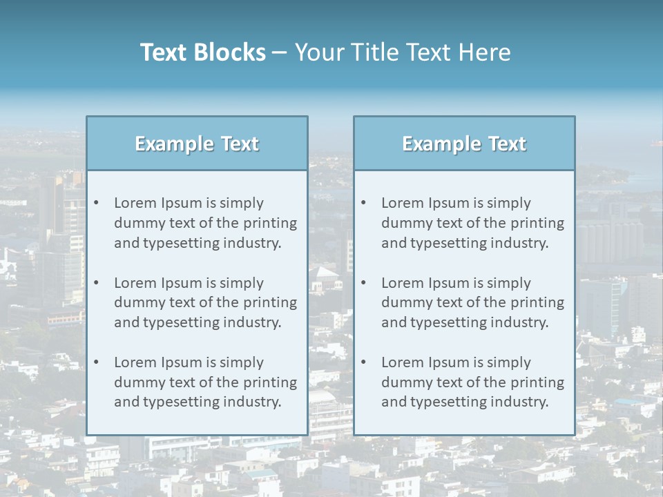Aerial City Buildings PowerPoint Template