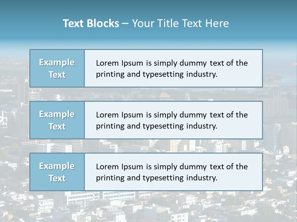 Aerial City Buildings PowerPoint Template