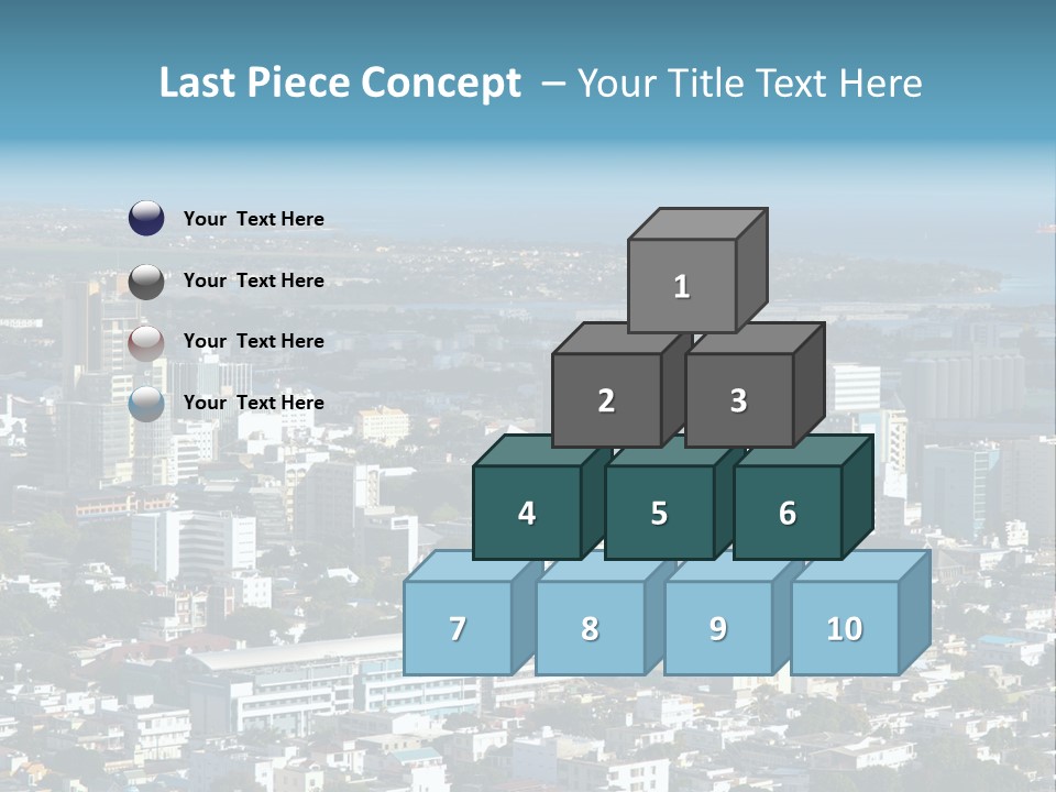 Aerial City Buildings PowerPoint Template