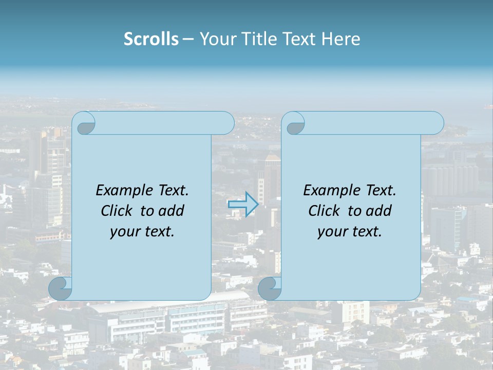 Aerial City Buildings PowerPoint Template