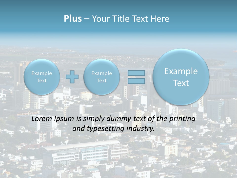 Aerial City Buildings PowerPoint Template