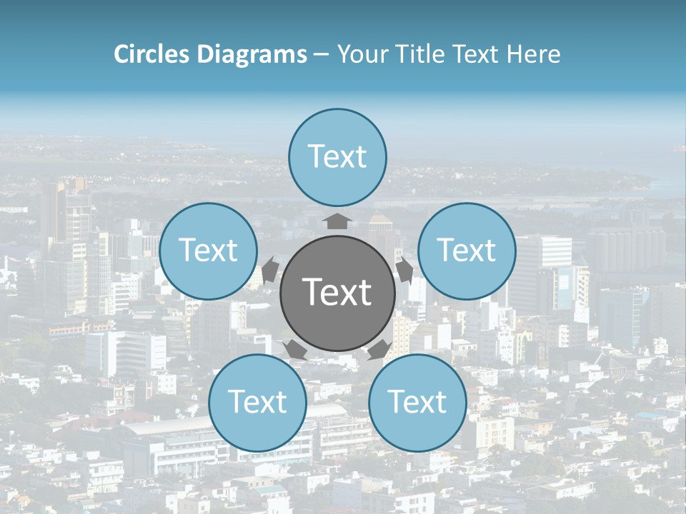Aerial City Buildings PowerPoint Template