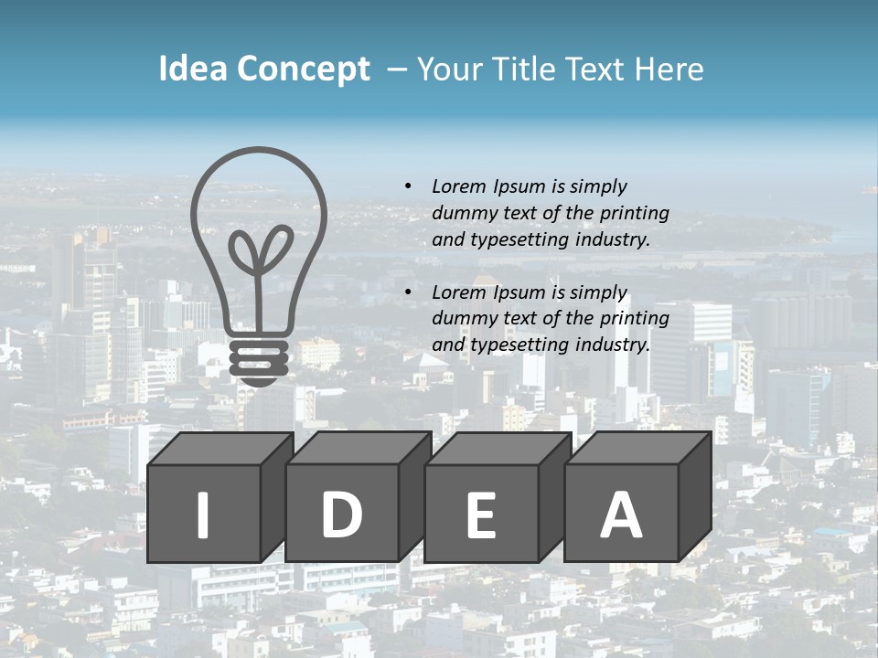 Aerial City Buildings PowerPoint Template