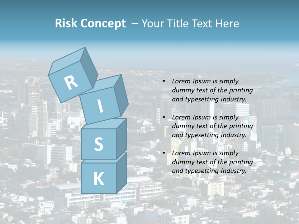 Aerial City Buildings PowerPoint Template