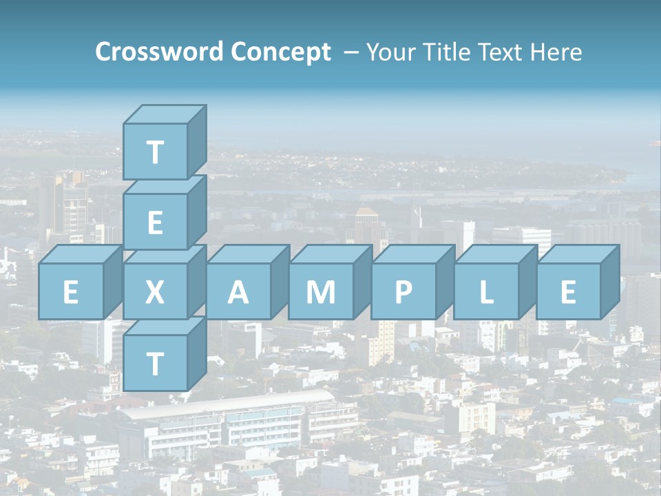 Aerial City Buildings PowerPoint Template