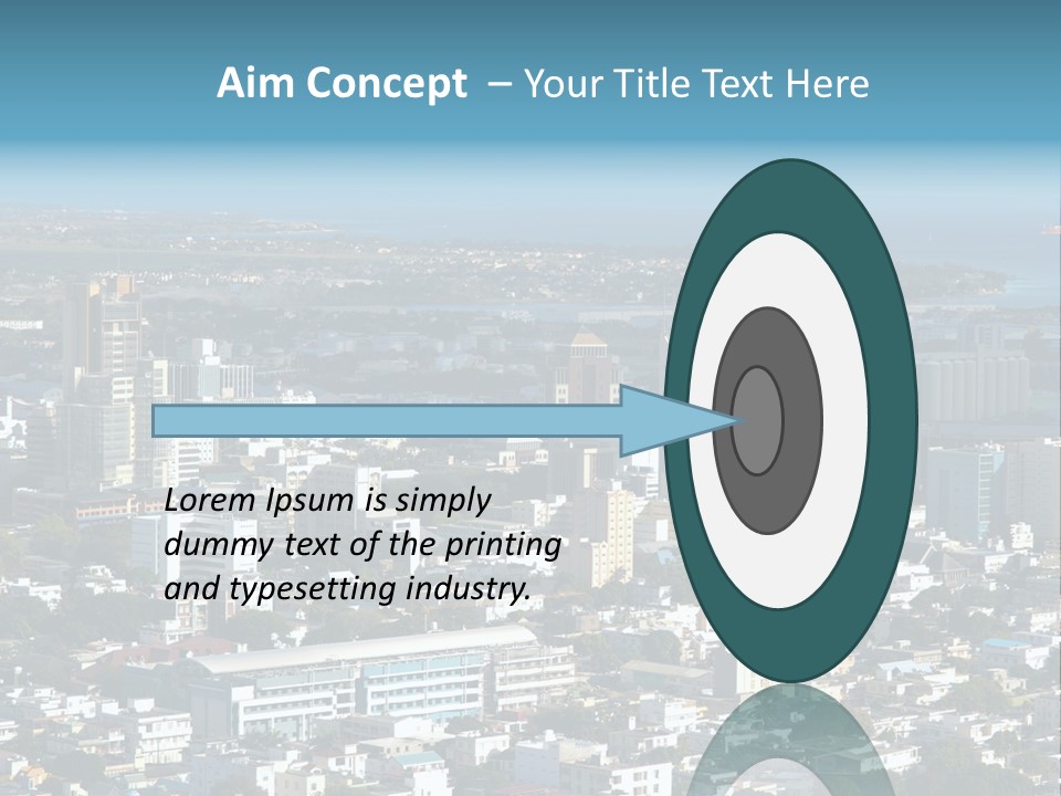 Aerial City Buildings PowerPoint Template