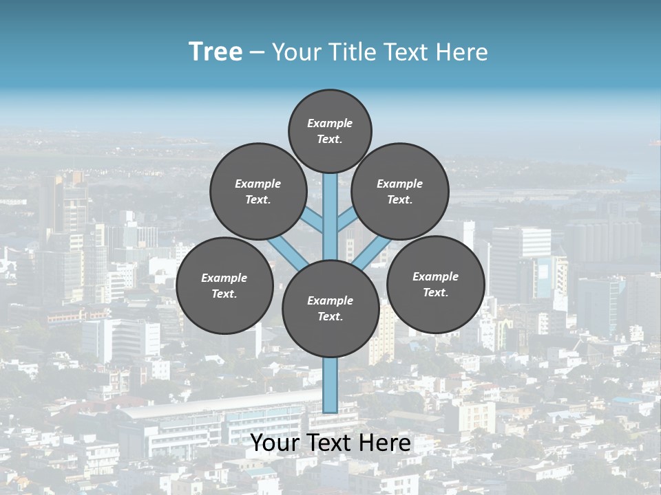 Aerial City Buildings PowerPoint Template