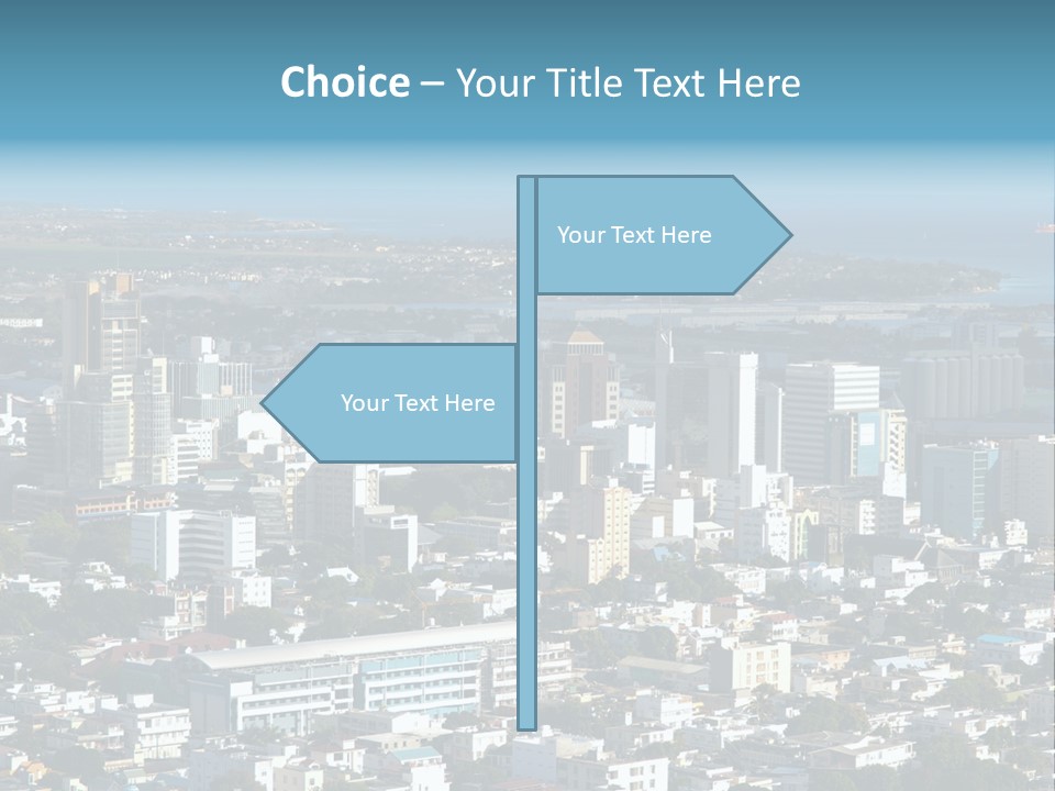 Aerial City Buildings PowerPoint Template