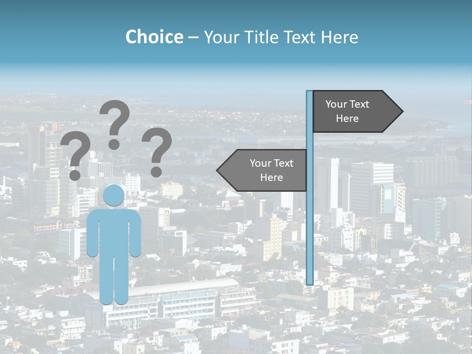 Aerial City Buildings PowerPoint Template