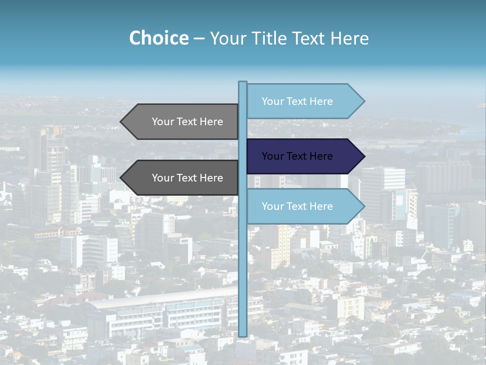 Aerial City Buildings PowerPoint Template