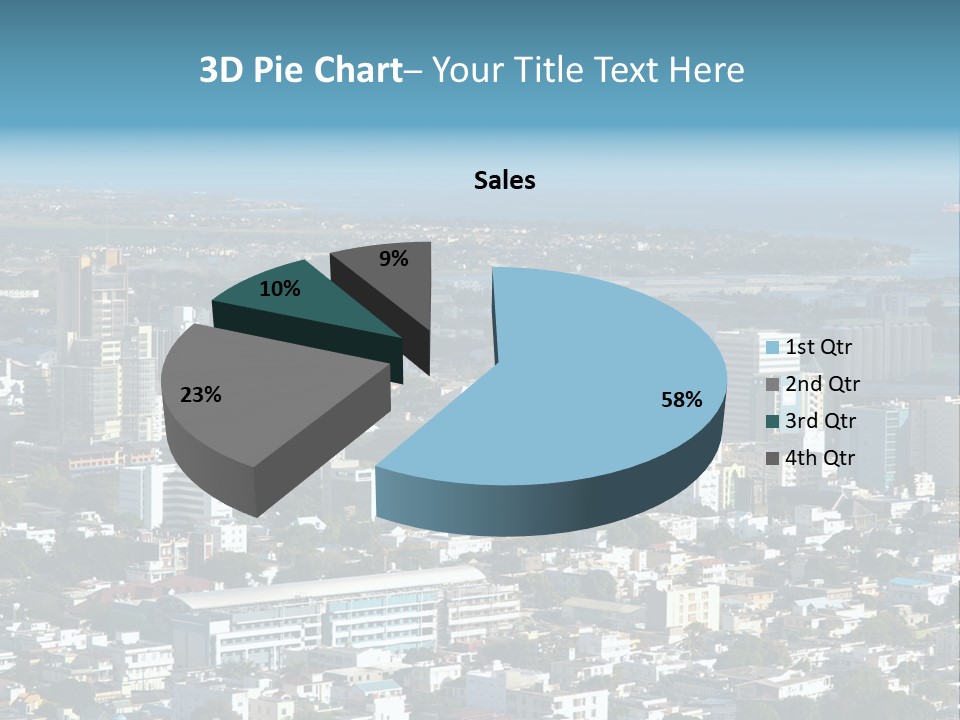 Aerial City Buildings PowerPoint Template