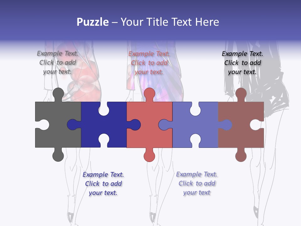 Dress Women Girls PowerPoint Template