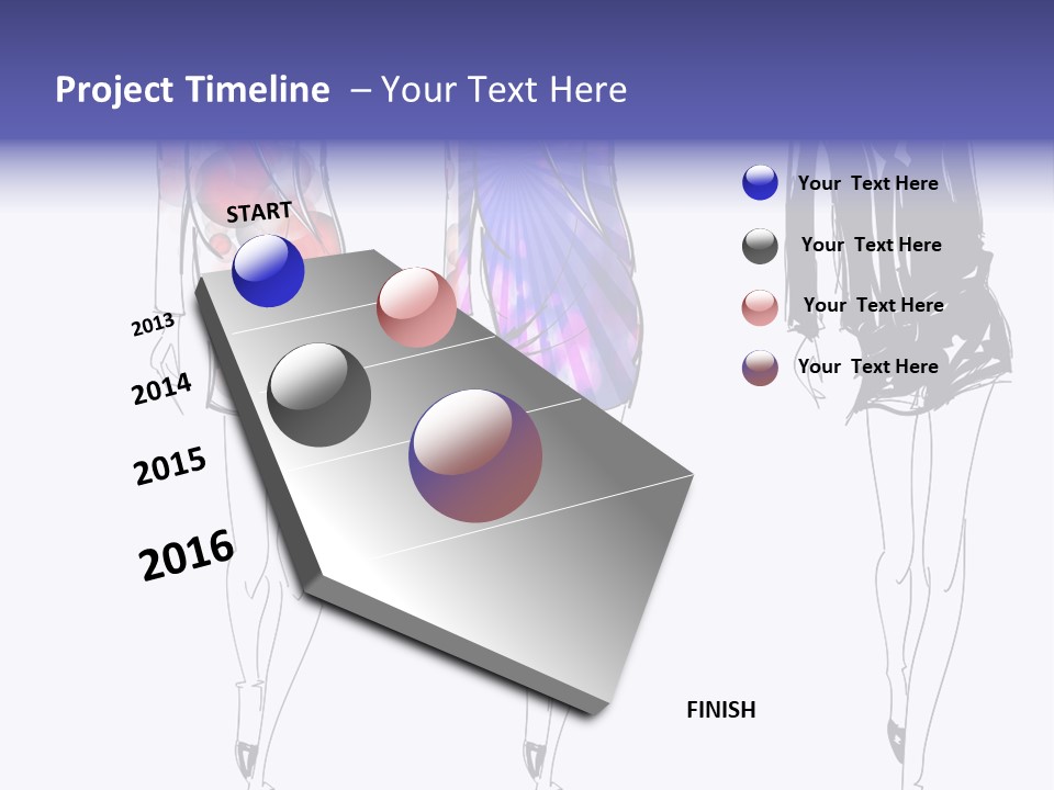 Dress Women Girls PowerPoint Template