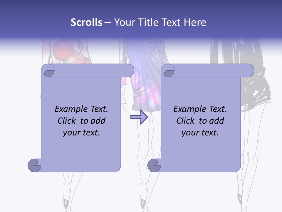 Dress Women Girls PowerPoint Template