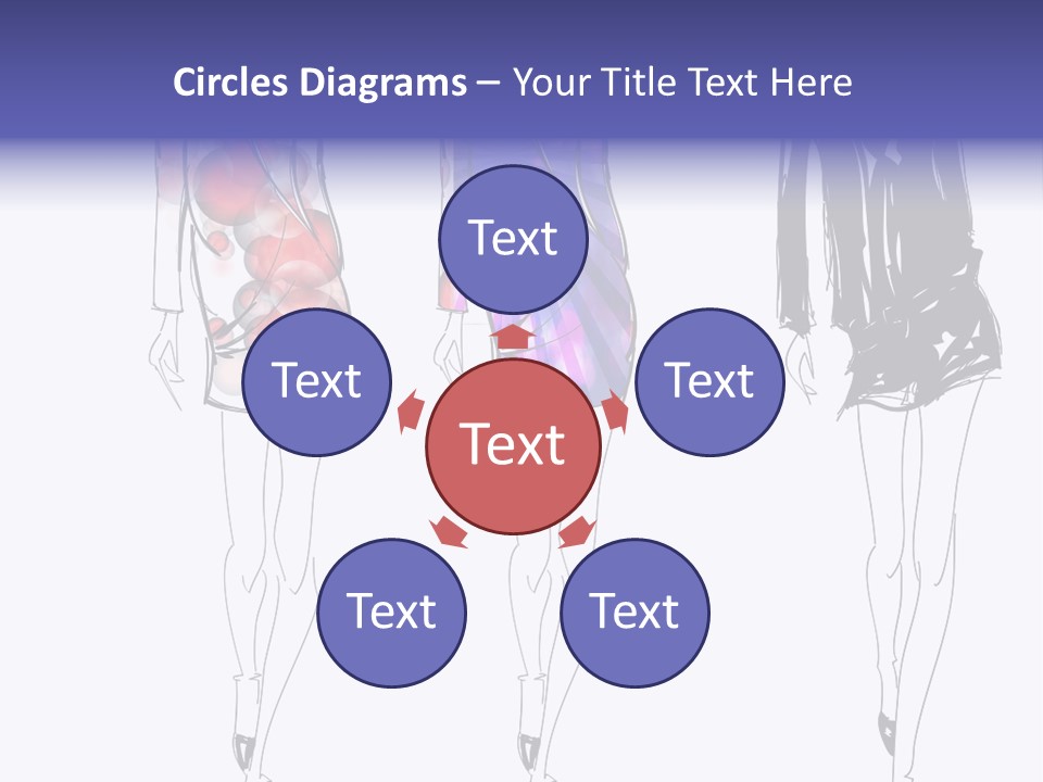 Dress Women Girls PowerPoint Template