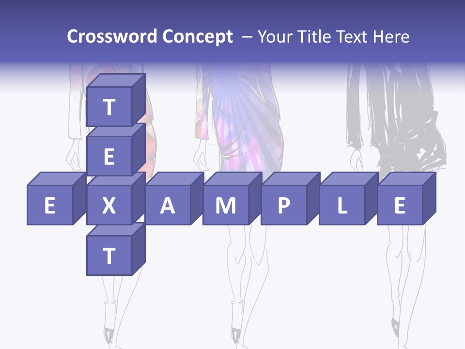 Dress Women Girls PowerPoint Template